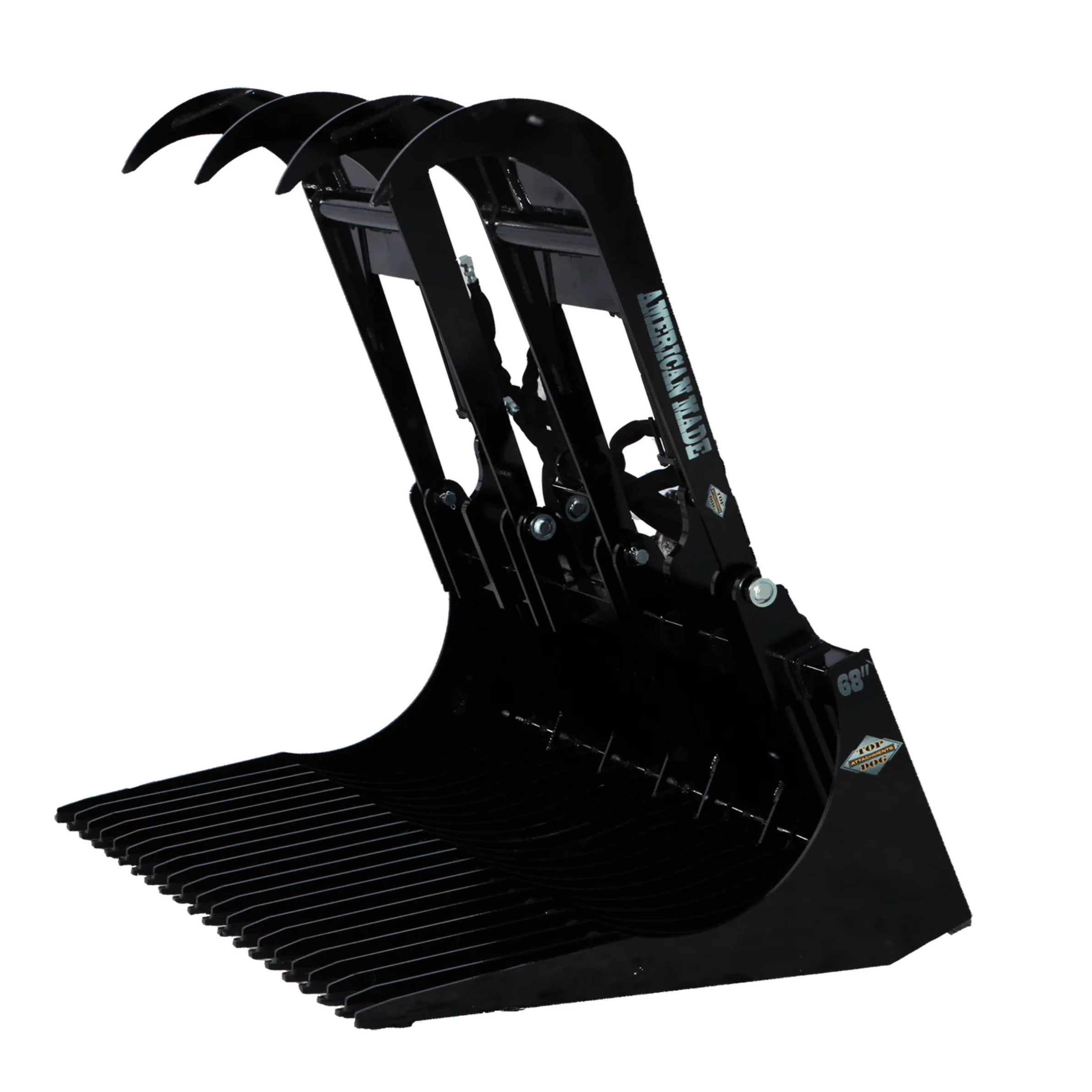 Top Dog Heavy-Duty Heavy-Duty Skid Steer Brush Grapple Attachment | 62″ & 82″ Sizes | Woodland Supply Co.