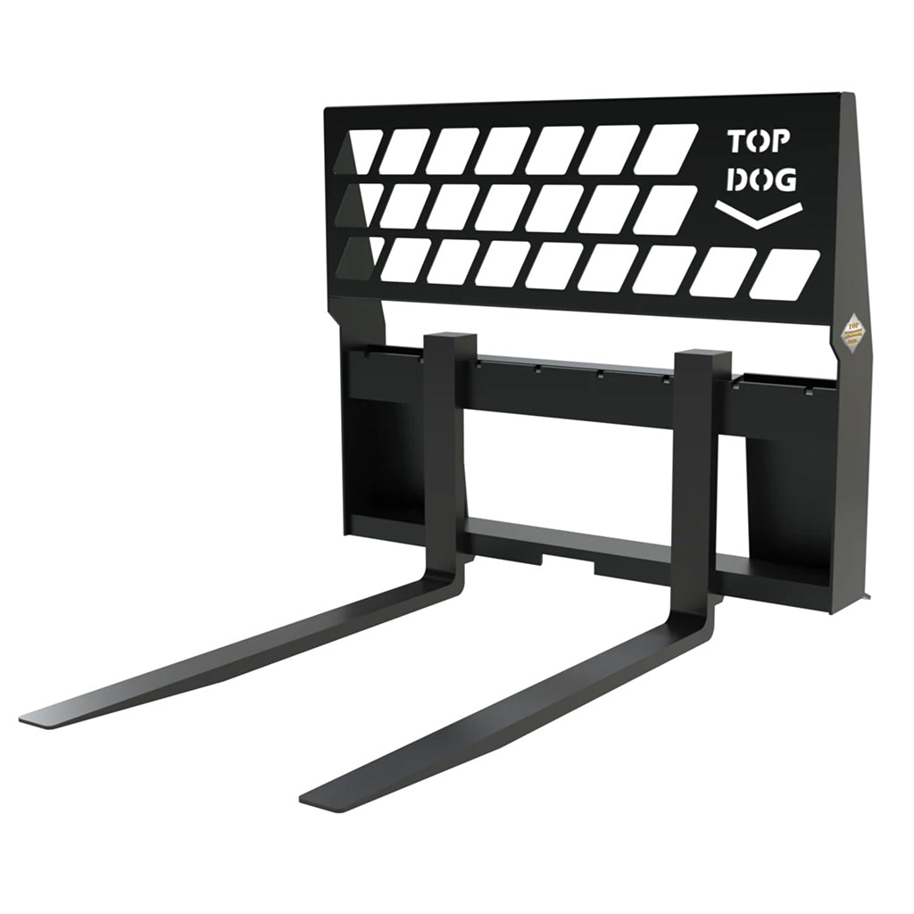 Top Dog Standard Pallet Forks for skid steer and tractor, 4,400 lb capacity, made in USA